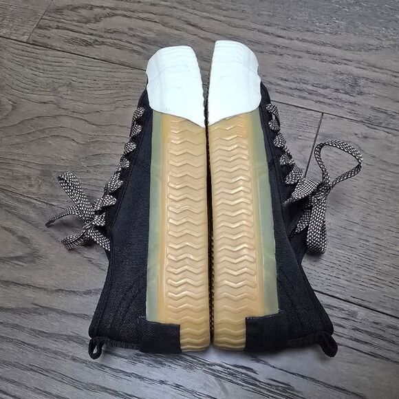 Zara Toecap Contrast Chunky Low Profile Gum Sole Trainers in Black - Picture 10 of 13